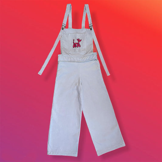 Corduroy Overalls w/ Balloon Animal Embroidery